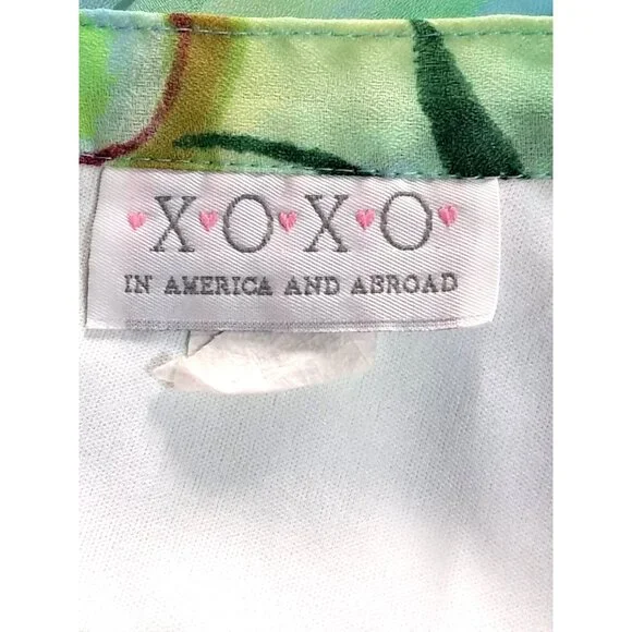 Xoxo Mini Skirt Womens Size 7 Floral Print Y2K Skater Polyester Made In USA - Picture 2 of 12